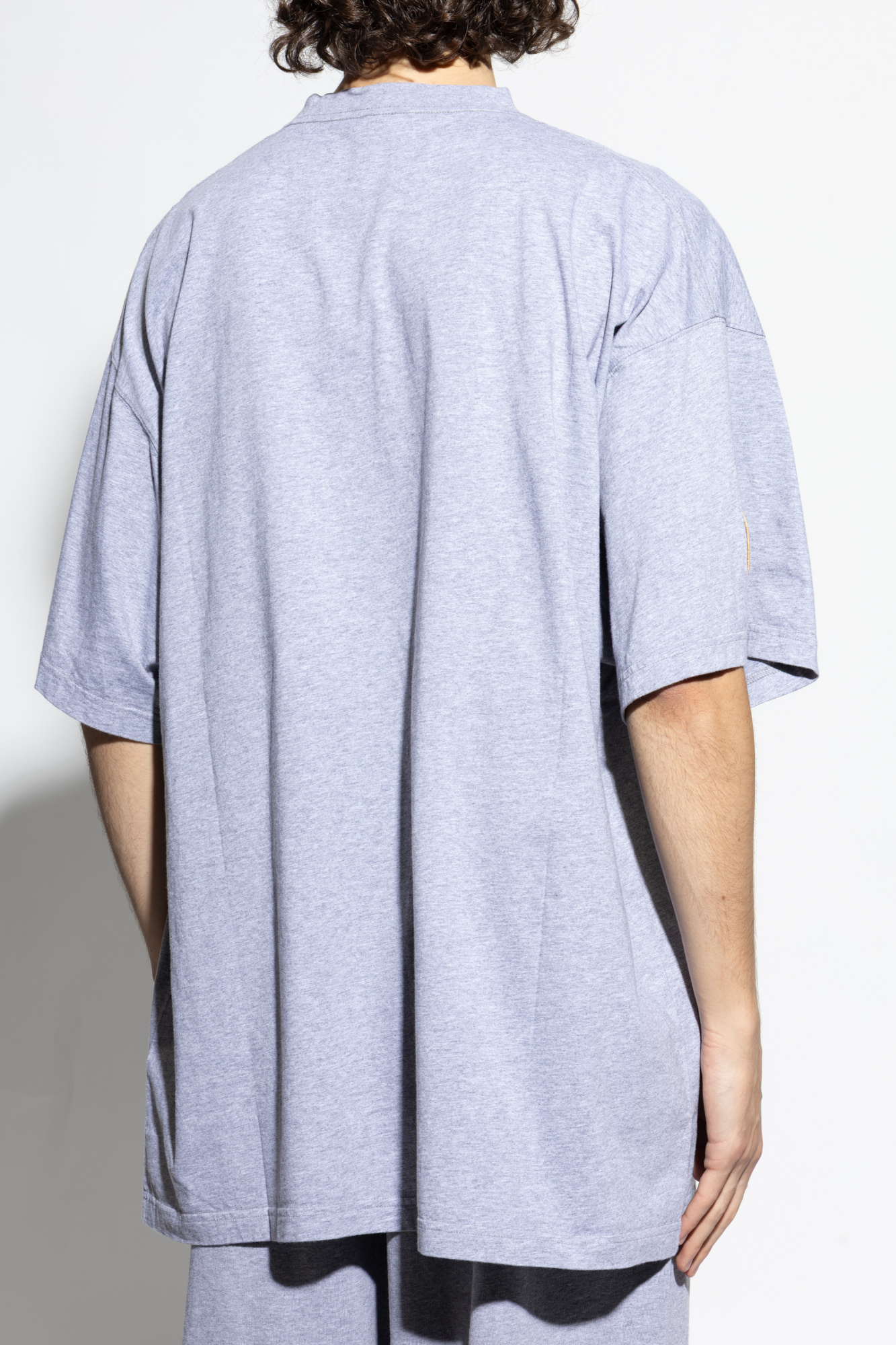 Tシャツ・カットソー *BALENCIAGA* Oversized short sleeve t-shirt heather gray yel Balenciaga International Oversized T-shirt In Heather Gray